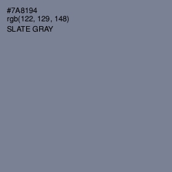 #7A8194 - Slate Gray Color Image
